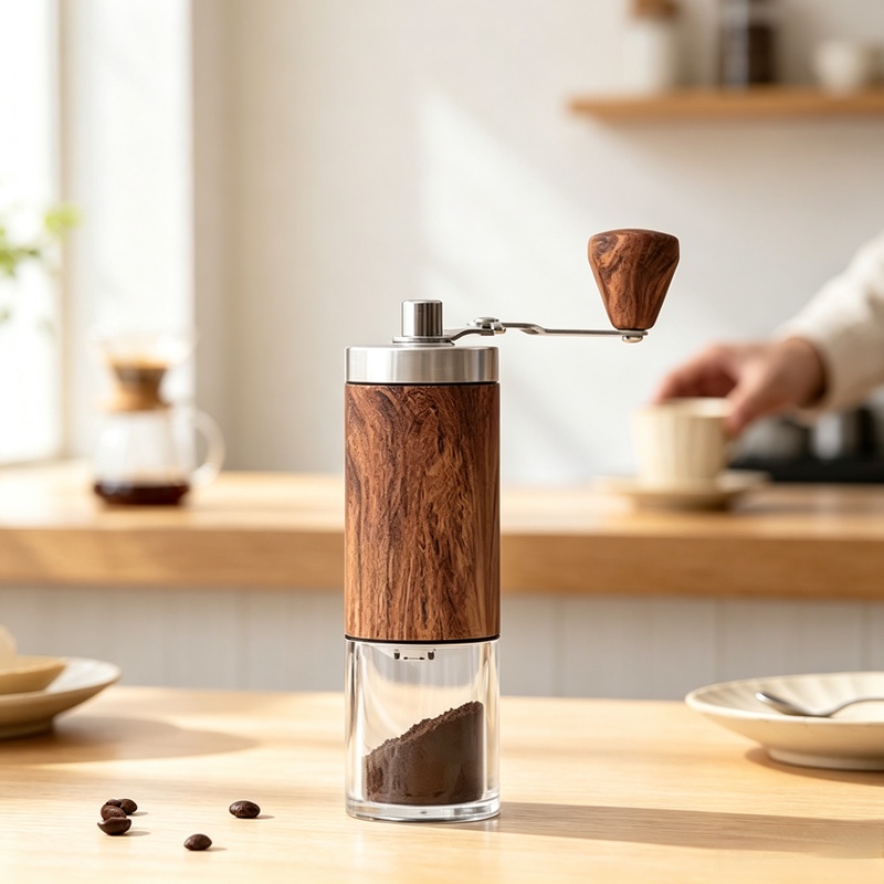 Burr Hand Grinder - Przenośny ręczny młynek do kawy z