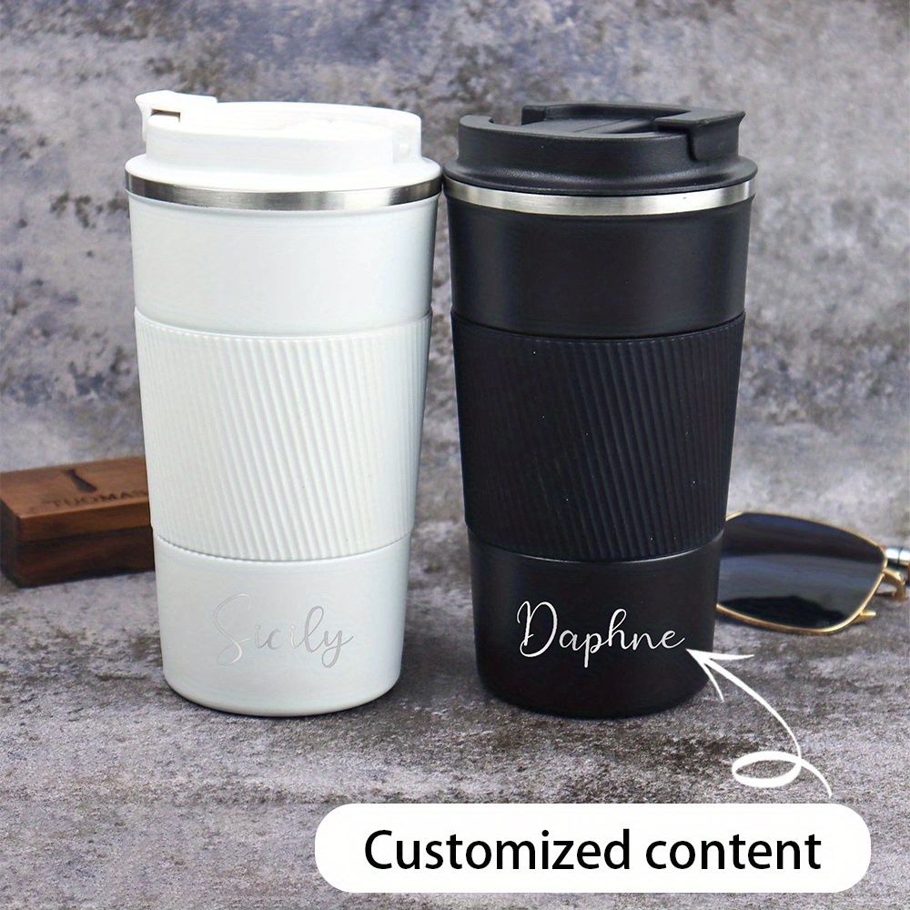 Coffee Tea Name - Personalizowany kubek termiczny ze stali nierdzewnej