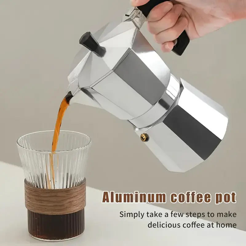 Moka Pot Stove - Klasyczny aluminiowy ekspres do kawy moka
