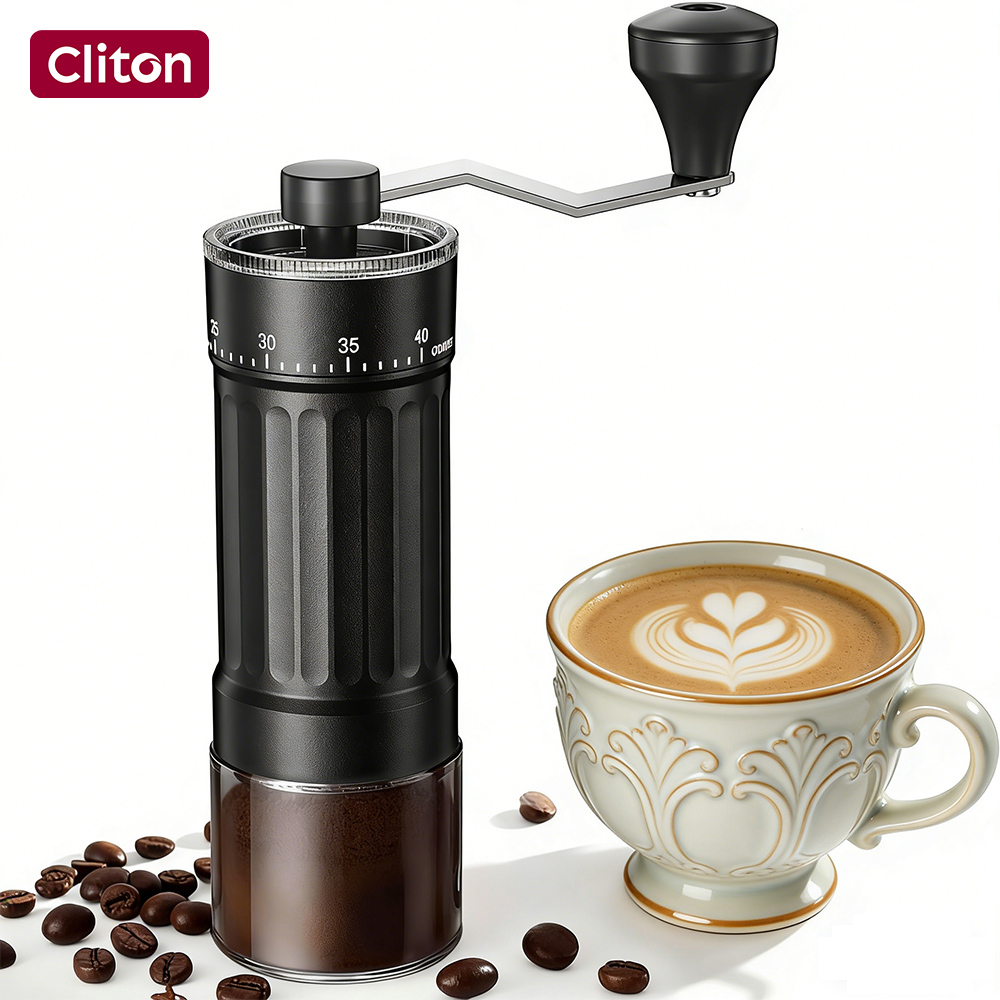 Burr Hand Grinder - Zewnętrzny regulowany stożkowy młynek do kawy,