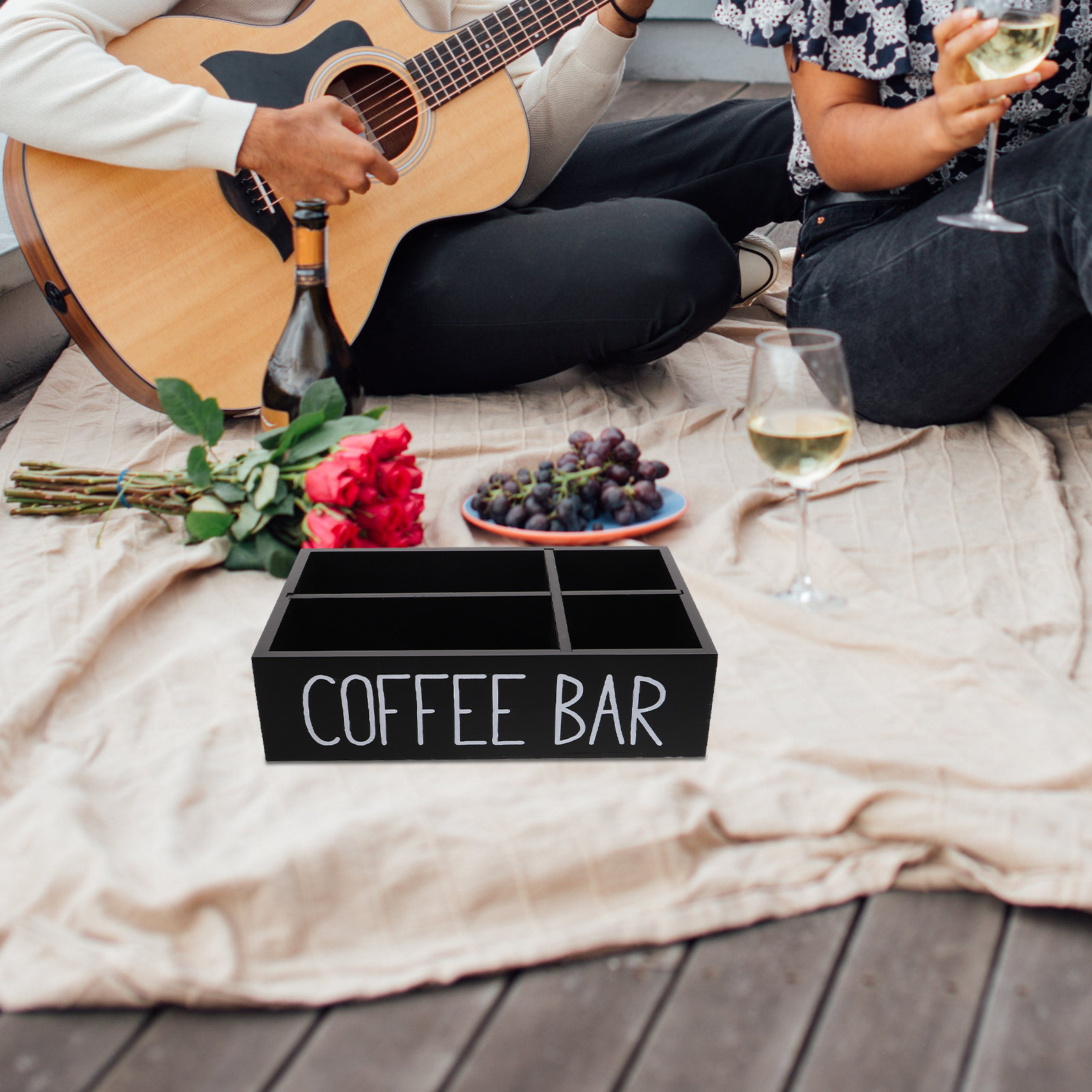 2 sztuki – drewniany organizer – Coffee Tea Sugar recenzja i cena
