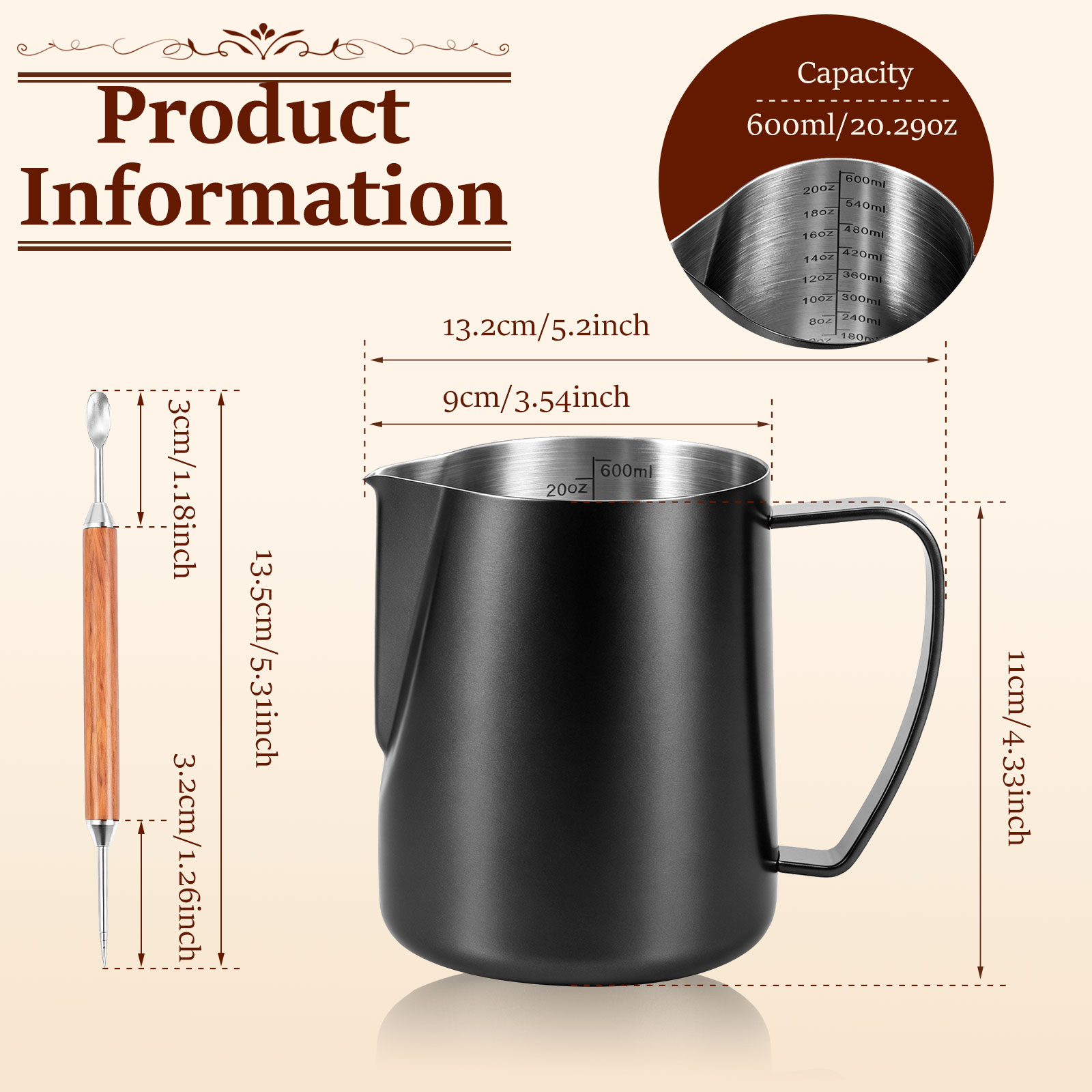Dzbanek do spieniania mleka ze – Barista Milk Jug recenzja i cena