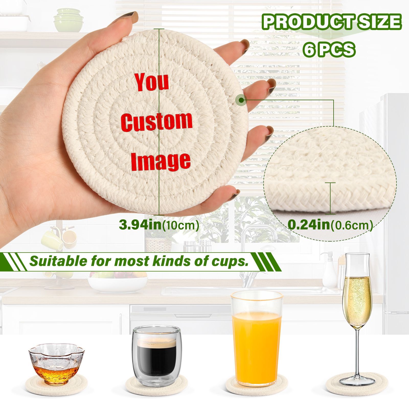 6 szt. Podstawki pod kubek na  – Coffee Tea Images recenzja i cena