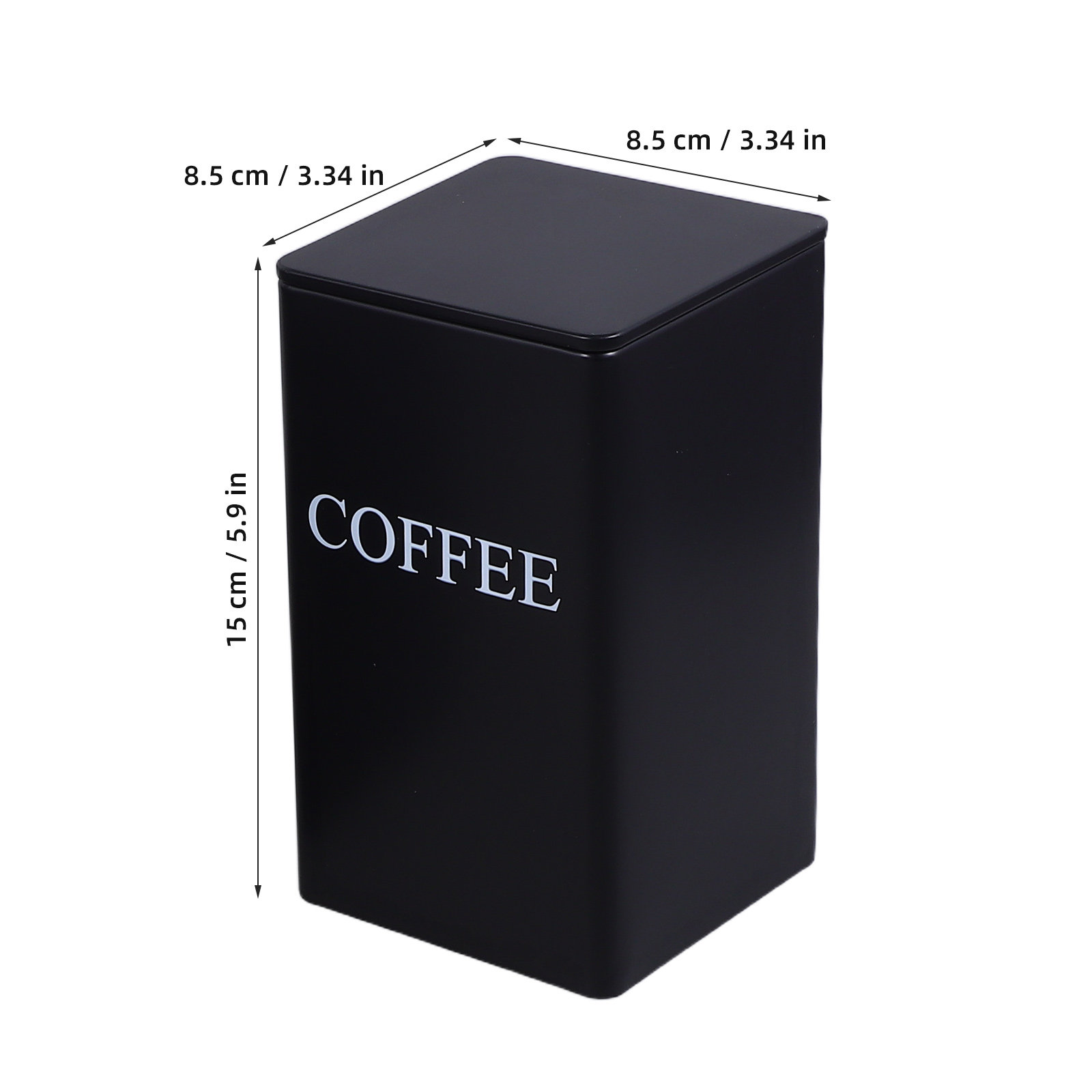 3 sztuki metalowych, czarnych, – Coffee Tea Sugar recenzja i cena