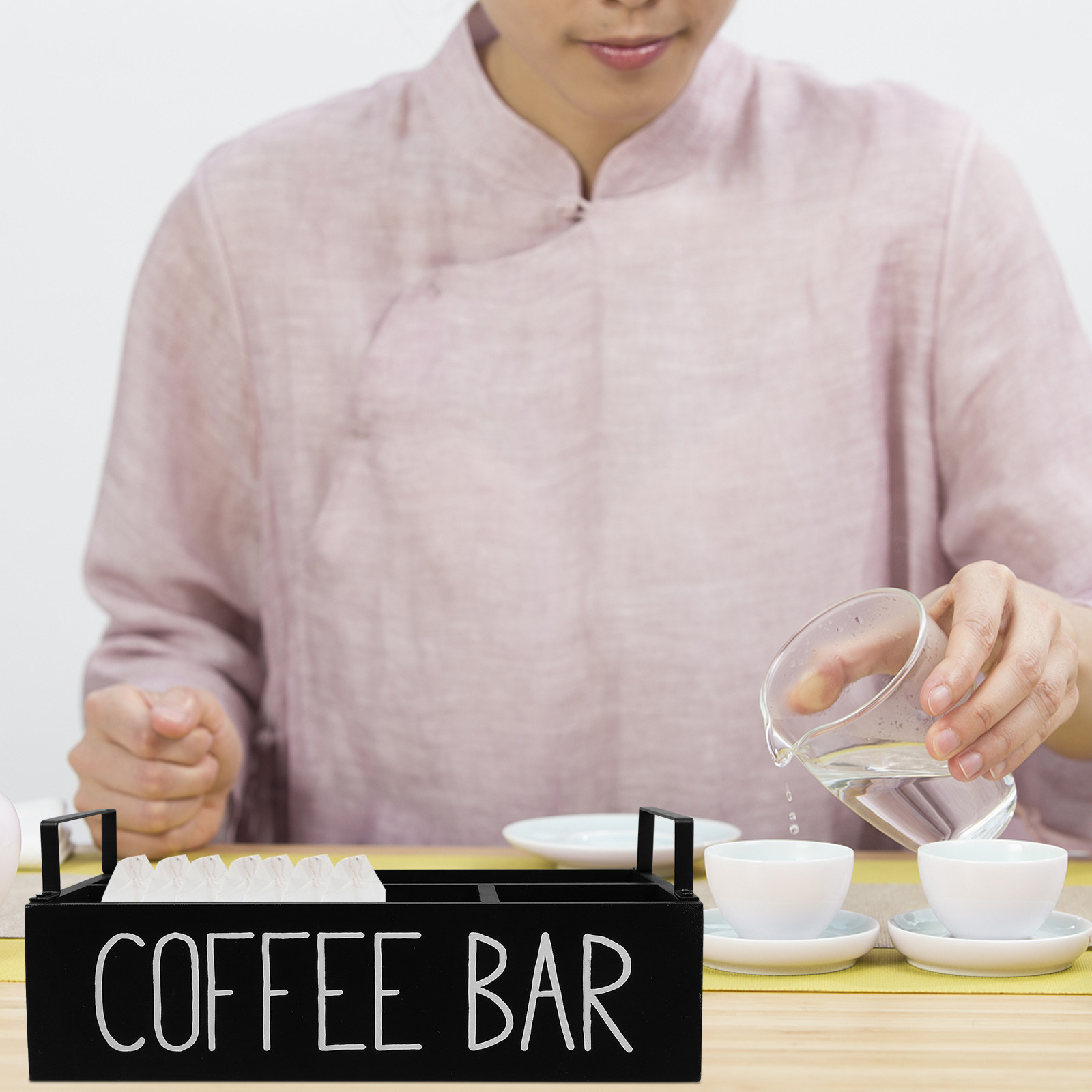 Drewniany organizer na torebki – Coffee Tea Sugar recenzja i cena