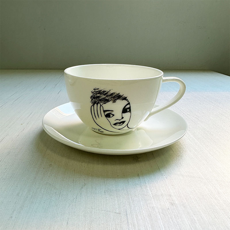 Ceramiczny kubek z ręcznie rys – Coffee Tea Images recenzja i cena