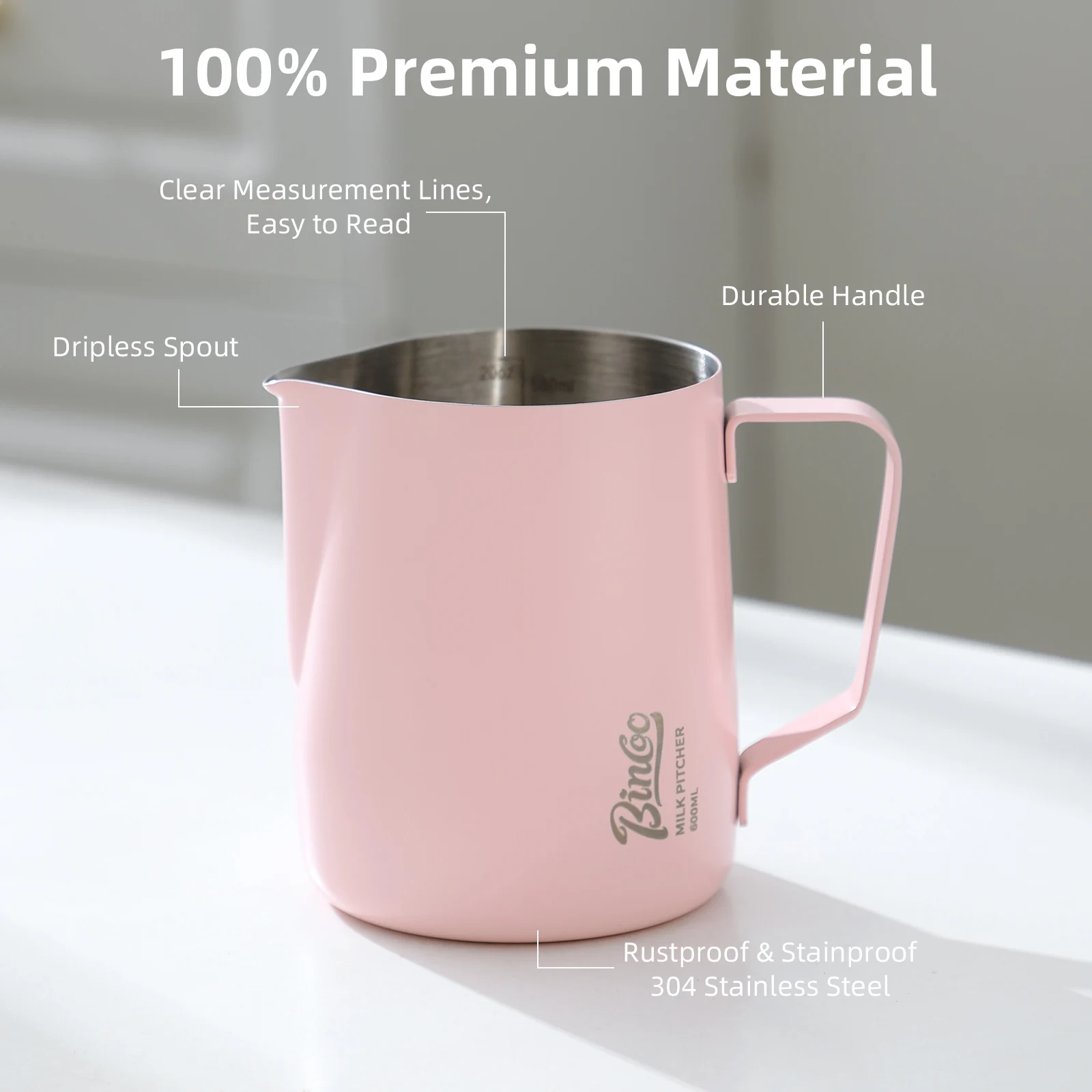 BINCOO 350/600ML Dzbanek do sp – Barista Milk Jug recenzja i cena